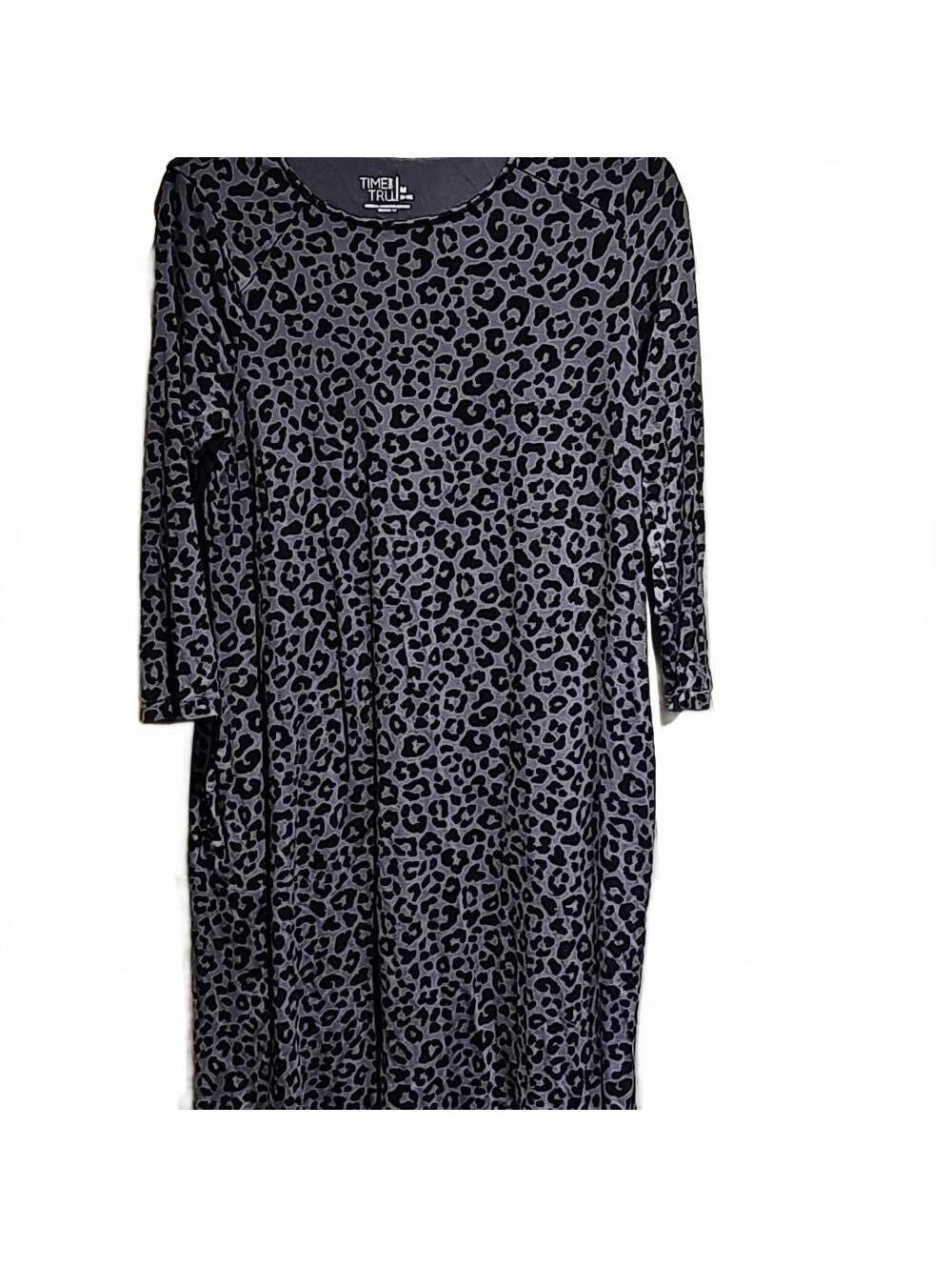 Time and tru leopard shirt dress with pockets size M